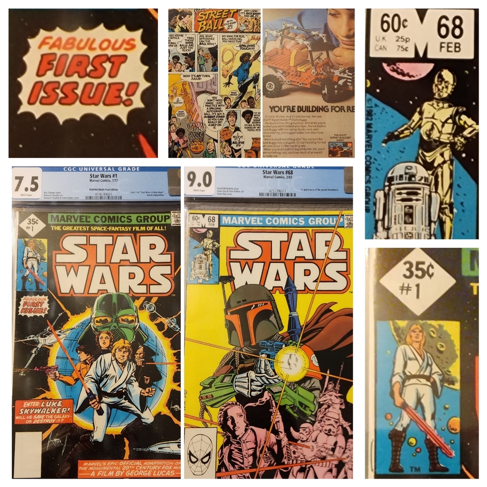 Star Wars CGC 1977 KEY FIRST ISSUE #1 35 cent & #68 Comics Lot of (2)!